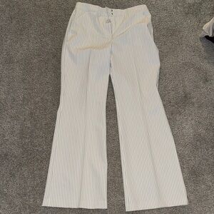 Express White Striped Trousers